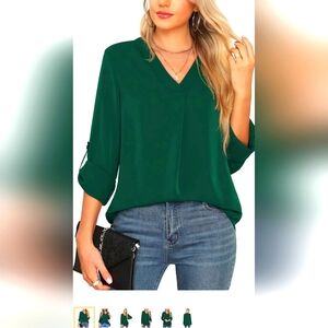 Brand new with tags, uvplove emerald green blouse, size L